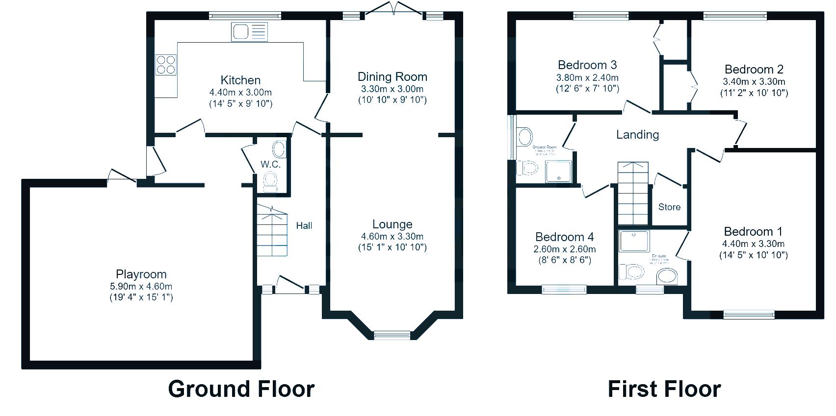 Floorplans For Clifton Street, Cradley Heath
