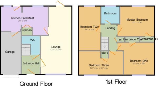 Floorplans For Greenbush Drive, Halesowen