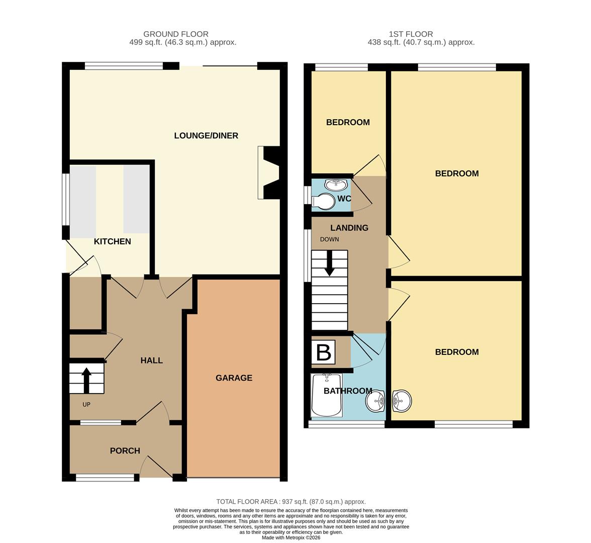 Floorplans For Kenswick Drive, Halesowen