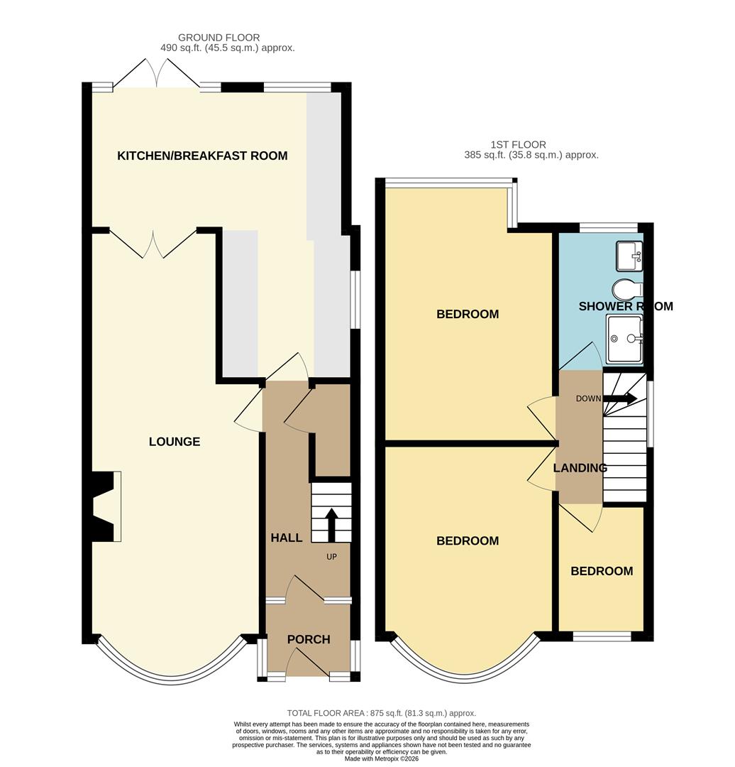 Floorplans For Kiniths Way, Halesowen