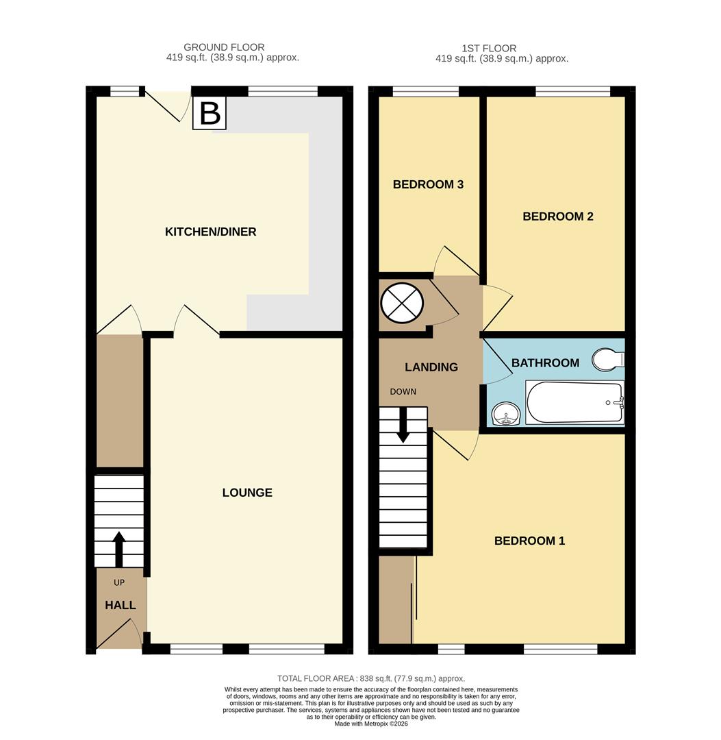 Floorplans For Upper Ashley Street, Halesowen